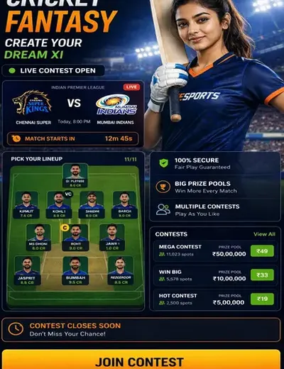 9dbet (9 dbet casino) fantasy cricket & matchday visual 3